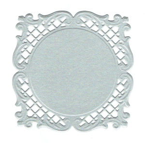 Scrapki papierowe srebrne perłowe ramki, ramka - 5 sztuk 