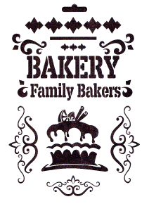 Szablon Cadence A4 - wzorki, tort, ciasto