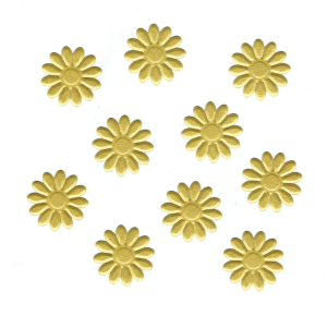 Scrapki papierowe złote perłowe Kwiaty kwiatki - 10 sztuk