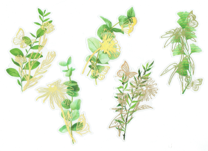 Naklejki foliowe zestaw 10 sztuk - liście