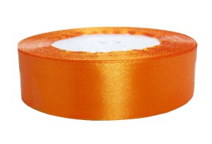 Wstążka satynowa 25mm/22m - pomarańczowa