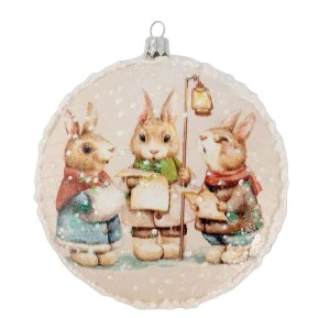 Medalion, bombka na choinkę 12cm - rękodzieło