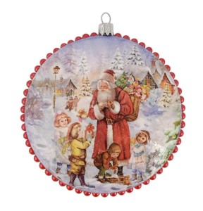 Medalion, bombka na choinkę 12cm - rękodzieło