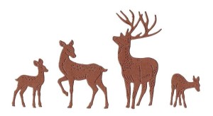 Scrapki papierowe Sarenki brązowe - 1 zestaw