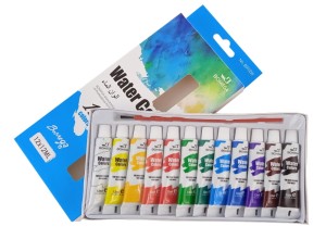 Zestaw: farby akwarelowe 12x12ml + pędzelek