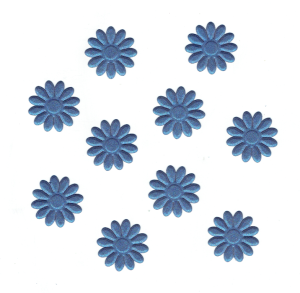 Scrapki papierowe szafirowe perłowe Kwiaty kwiatki - 10 sztuk