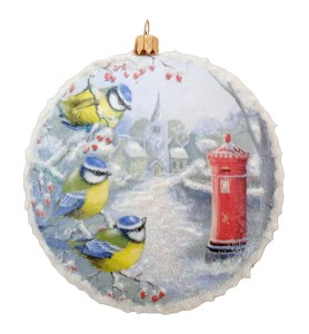 Medalion, bombka na choinkę 12cm - rękodzieło