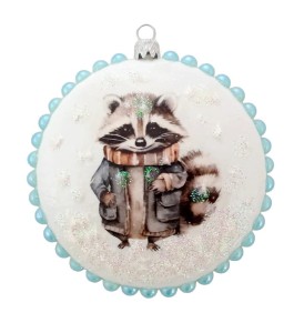 Medalion, bombka na choinkę 8cm - rękodzieło