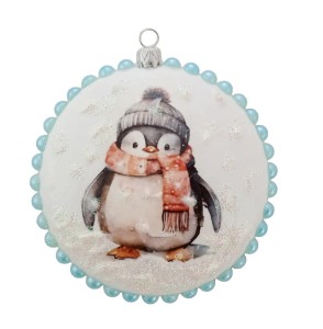 Medalion, bombka na choinkę 8cm - rękodzieło