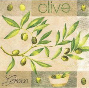 Serwetka decoupage 33x33 cm - oliwki