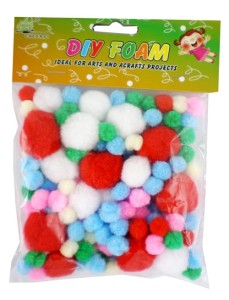 Pompony kolorowe mix - 110szt 