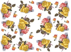 Papier klasyczny A4 do decoupage - kwiaty, róże