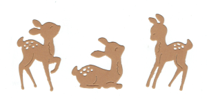 Scrapki papierowe Sarenki jasnobrązowe - 1 zestaw