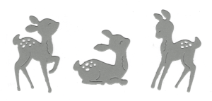 Scrapki papierowe Sarenki szare - 1 zestaw