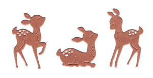 Scrapki papierowe miedziane perłowe Sarenki - 1 zestaw