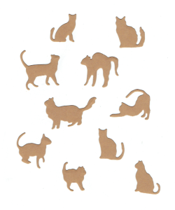 Scrapki papierowe Koty, kotki jasnobrązowe - 10 sztuk