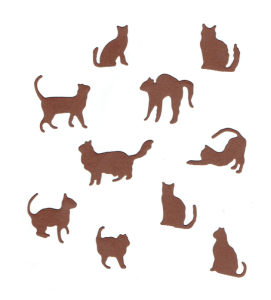 Scrapki papierowe Koty, kotki brązowe - 10 sztuk