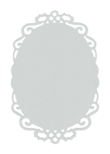 Scrapki papierowe białe perłowe ramki, ramka - 5 sztuk