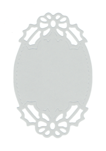 Scrapki papierowe białe perłowe ramki, ramka - 5 sztuk