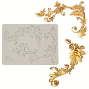 Foremka silikonowa - zawijasy, liście