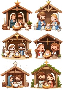 Papier ryżowy A4 do decoupage Artando  - Boże Narodzenie, szopka, żłóbek