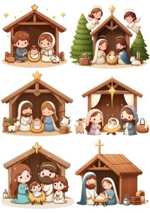Papier ryżowy A4 do decoupage Artando  - Boże Narodzenie, szopka, żłóbek