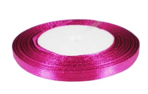 Wstążka satynowa 6mm 22m - fuksja