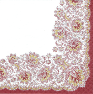 Serwetka decoupage 33x33 cm - wzorki, wzorek, narożnik