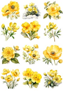 Papier ryżowy A4 do decoupage Artando  - kwiaty, kwiatki wiosenne