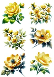 Papier ryżowy A4 do decoupage Artando - kwiaty, kwiatki wiosenne