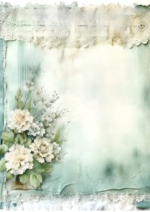 Papier ryżowy A4 Artando do decoupage - Kwiaty, rustykalne róże, Vintage, wzorki