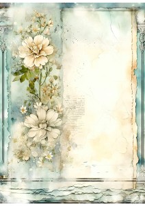 Papier ryżowy A4 Artando do decoupage - Kwiaty, rustykalne róże, Vintage, wzorki 