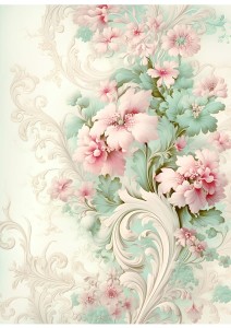 Papier ryżowy A4 Artando do decoupage - Kwiaty, rustykalne róże, Vintage, wzorki 