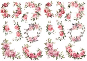 Papier ryżowy A4 Artando do decoupage - kwiaty, kwiatki, róże