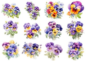 Papier ryżowy A4 Artando do decoupage - kwiaty, kwiatki, bratki