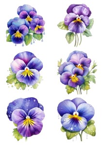 Papier ryżowy A4 Artando do decoupage - kwiaty, kwiatki, bratki