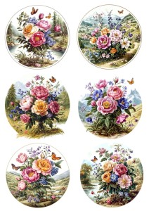 Papier ryżowy A4 Artando do decoupage - kwiaty, kwiatki, bukiety, motyle, widoki