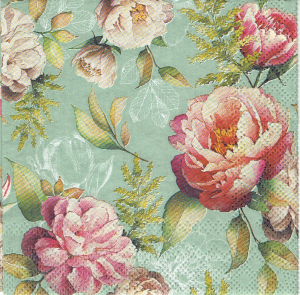 Serwetka decoupage mała 25x25cm - kwiaty, róże