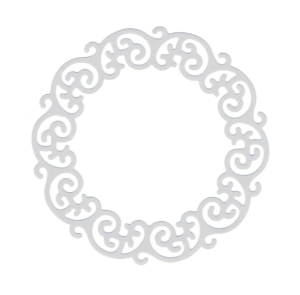 Scrapki papierowe ramki, ramka białe - 5 sztuk