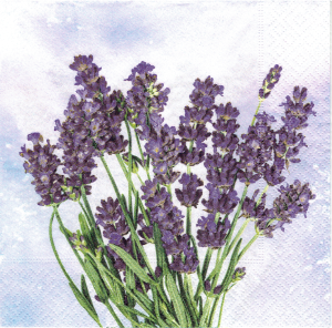 Serwetka decoupage 33x33 cm - lawenda, kwiaty