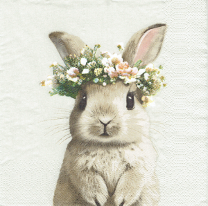 Serwetka decoupage 33x33 cm - Wielkanoc, zając, zajączek