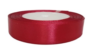 Wstążka satynowa 20mm 22m - bordowa