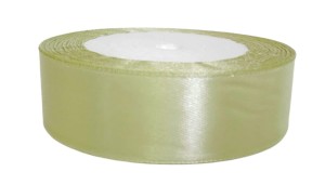 Wstążka satynowa 25mm 22m -  jasne złoto