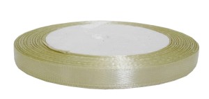 Wstążka satynowa 6mm 22m -  jasne złoto