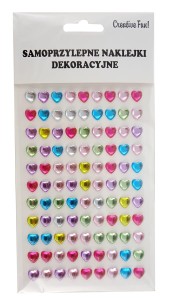 Serca serduszka samoprzylepne, naklejki, dżety - 8mm 99 sztuk