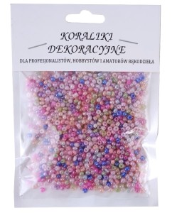 Koraliki plastikowe 3mm 1600szt mix kolorów