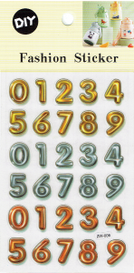 Naklejki, stickersy foliowe - Liczby, cyfry, cyferki