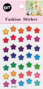 Naklejki, stickersy foliowe - gwiazdy, gwiazdki