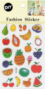 Naklejki, stickersy foliowe - owoce