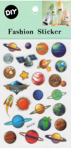 Naklejki, stickersy foliowe - kosmos, planety